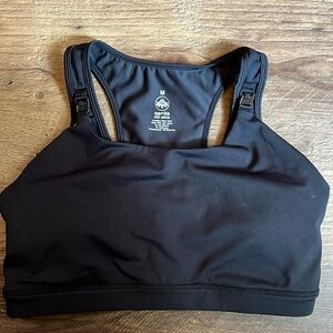Senita athletics medium nursing sports bra black